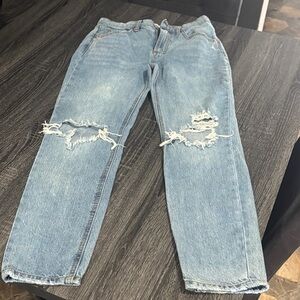 Sneak Peek Light Blue Distressed Jeans